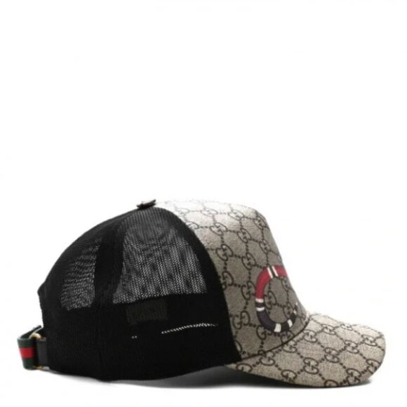 GUCCI GG Supreme Monogram Kingsnake Print Baseball Hat - Picture 6 of 8